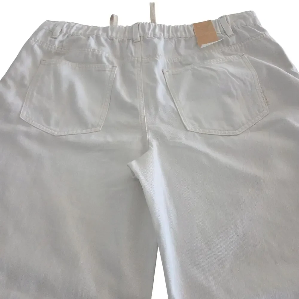 Men's NWT Wide Leg,  Button Fly,  Scotch and Soda White Jeans, XL